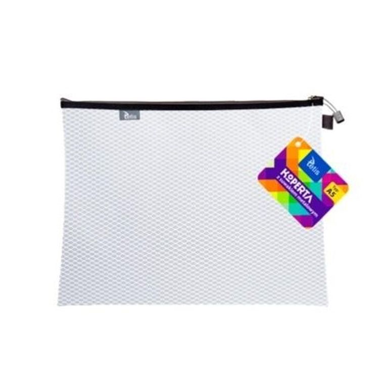 Tetis, koperta z suwakiem metalalowym, A5, biała, 1 szt.