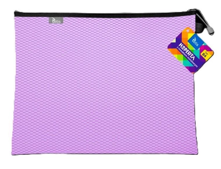 Tetis, koperta z suwakiem metalalowym, B4, fioletowa, 1 szt.