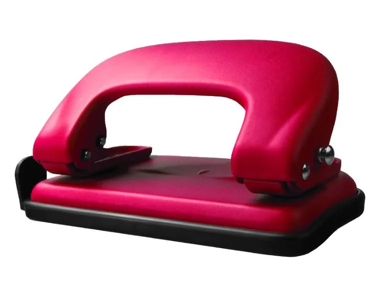 Tetis, mały dziurkacz metalowy, czerwony, 10 arkuszy