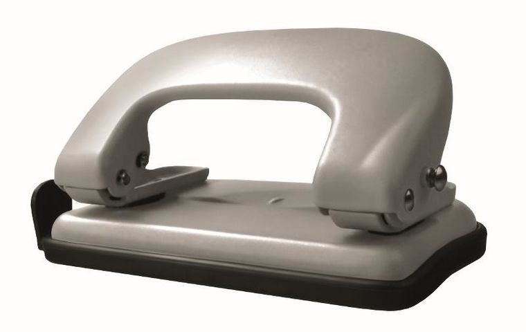 Tetis, mały dziurkacz metalowy, srebrny, 10 arkuszy