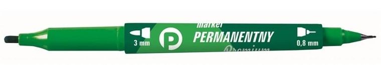 Tetis, marker permanentny, premium, zielony, 12 szt.
