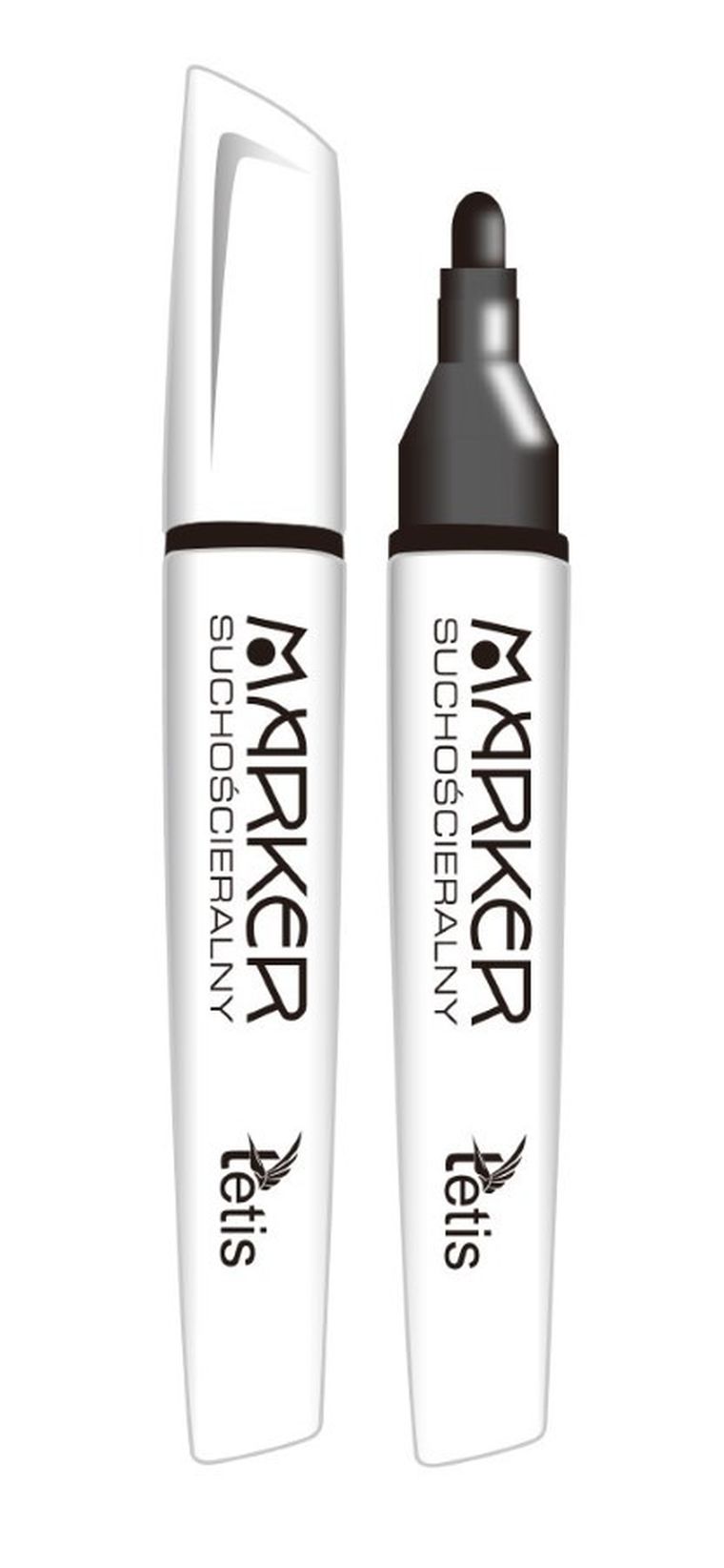 Tetis, marker suchościeralny czarny, końcówka stożkowa