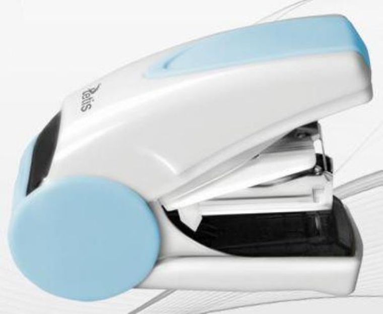 Tetis, mini zszywacz, fioletowo - biały