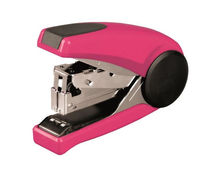 Tetis, One-touch, zszywacz, różowo-czarny, 40 kartek