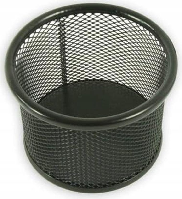 Tetis, pojemnik na przybory biurowe, okrągły, czarny