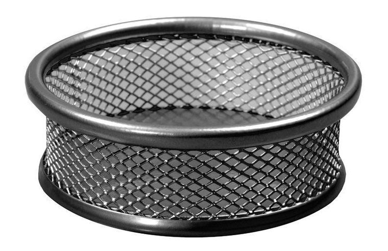 Tetis, pojemnik na przybory biurowe, okrągły, czarny