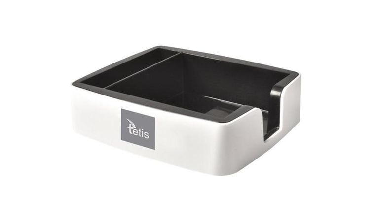 Tetis, przybornik na karteczki i wizytówki, szary