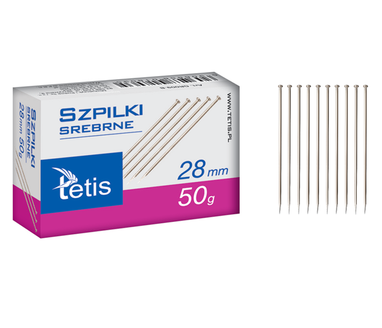 Tetis, szpilki biurowe, 28mm