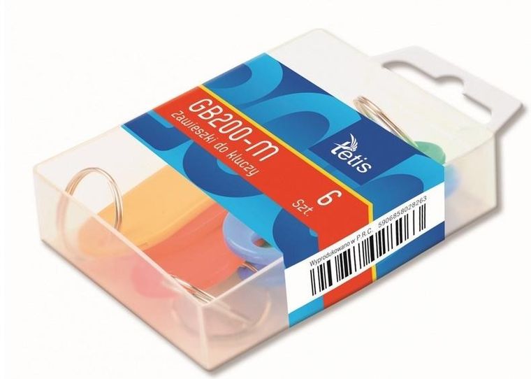 Tetis, zawieszki do kluczy, kolorowe, 6 szt.