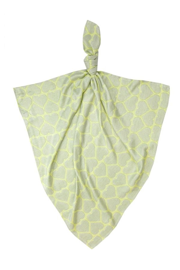 Texpol, Colorful Dreams, Hearts, pieluszka bambusowa, żółty, 75-75 cm