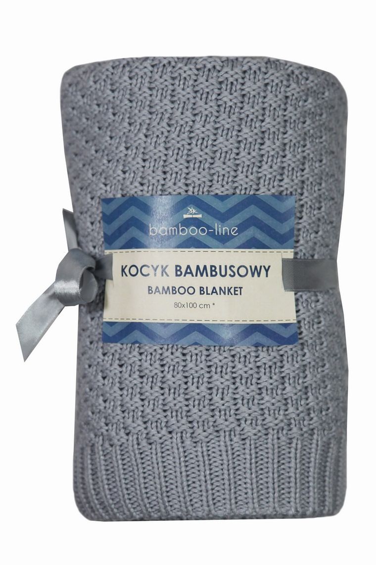 Texpol, La Tresse, kocyk bambusowy, 80-100 cm, szary