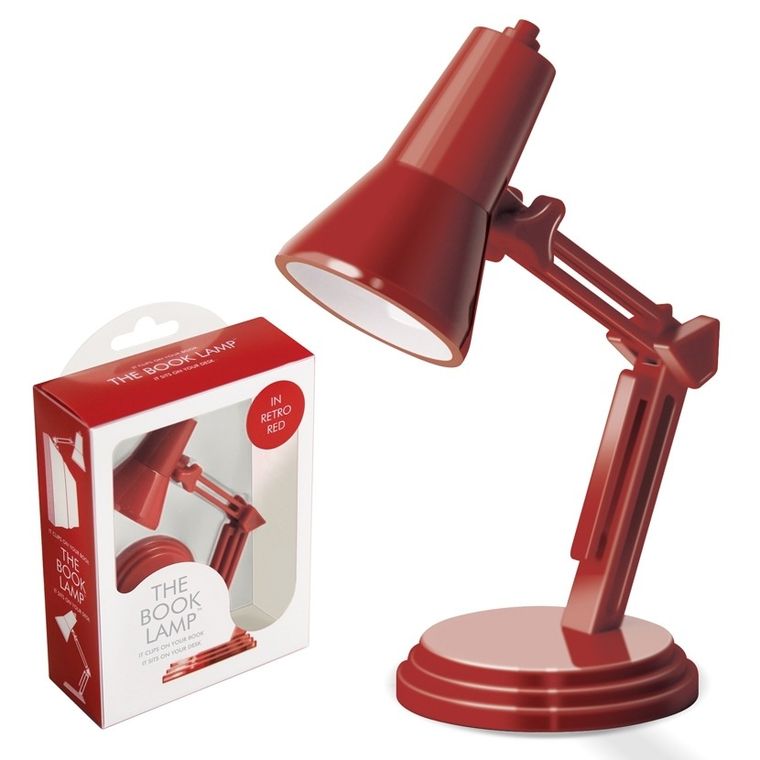 The Book Lamp, lampka do książki, czerwona