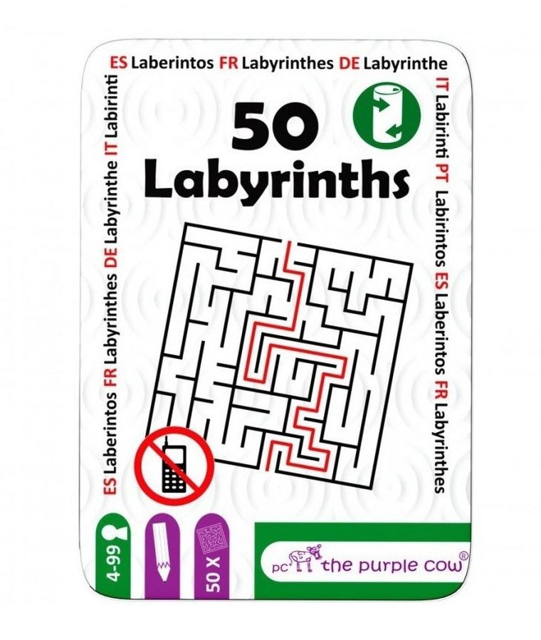 The Purple Cow, 50 Labiryntów, zestaw łamigłówek do podróży