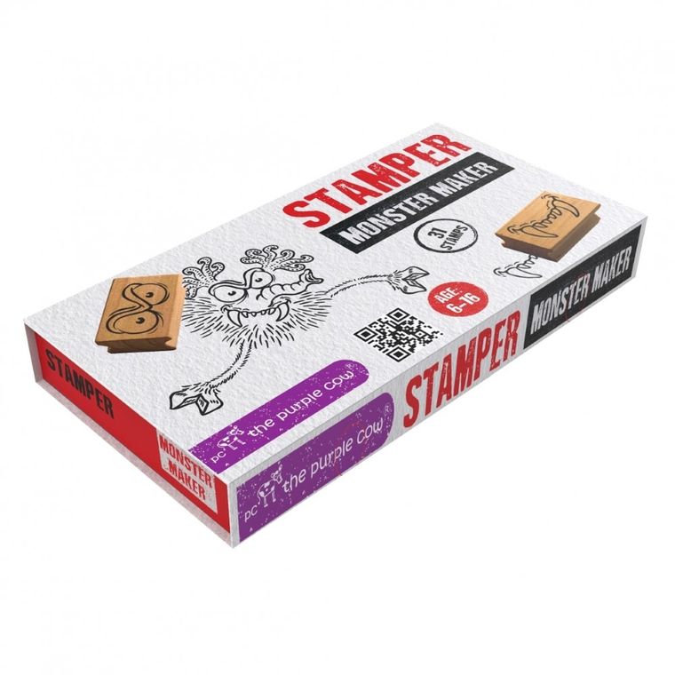 The Purple Cow, Potwory, zestaw drewnianych stempelków