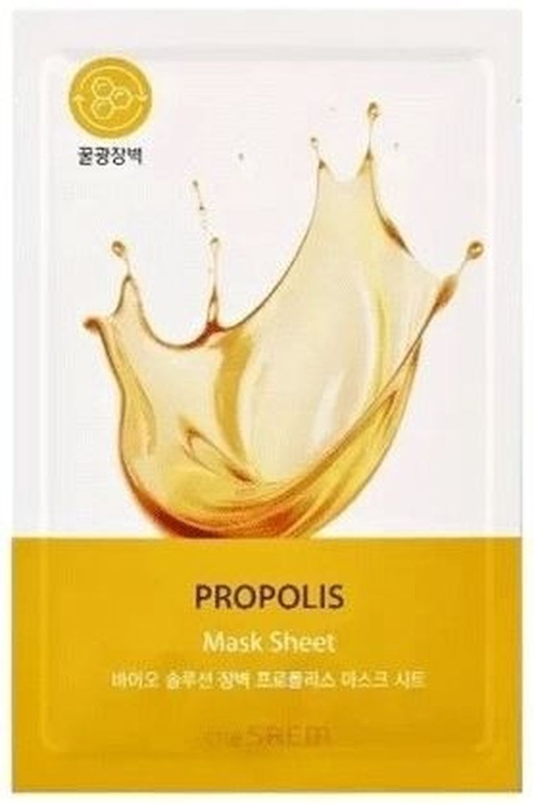 The Saem, Bio Solution, maska w płachcie nawilżająca, propolis