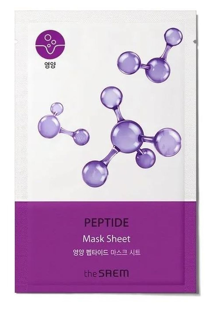 The Saem, Bio Solution, maska w płachcie odżywcza, peptide
