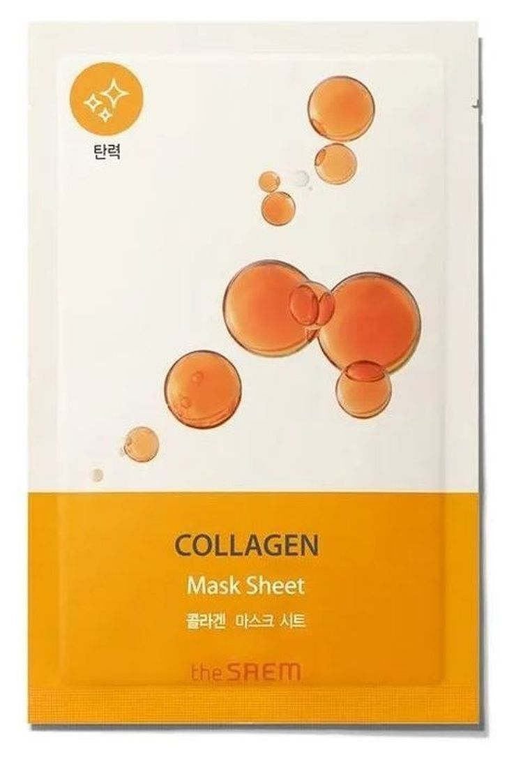The Saem, Bio Solution, maska w płachcie ujędrniająca, collagen