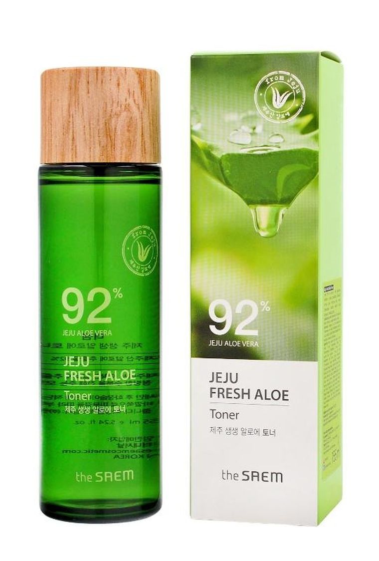 The Saem, Jeju Fresh Aloe, 92% toner do twarzy, 155 ml