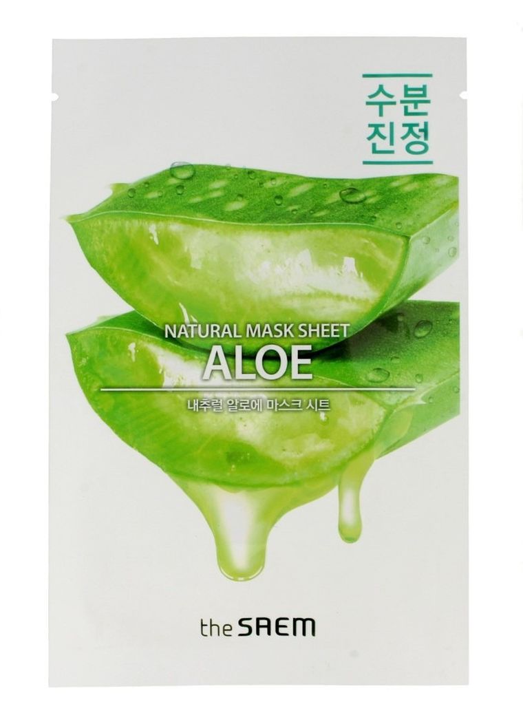 The Saem, Natural Mask Sheet, maska na tkaninie, Aloe, 21 ml