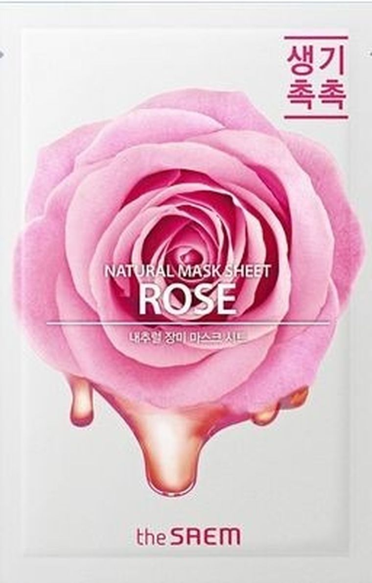 The Saem, Natural Mask Sheet, maska na tkaninie, rose, 21 ml