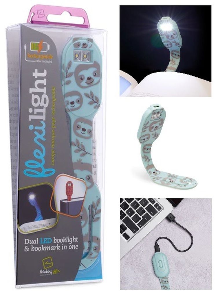 Thinking Gifts, Flexilight, Rechargeable, lampka do książki, leniwiec