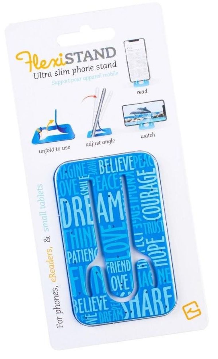 Thinking Gifts, FlexiStand, podstawka pod telefon lub tablet, Blue Words