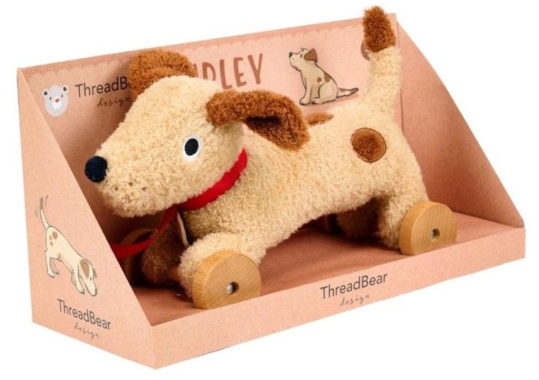 Threadbear Design, Piesek Dudley, maskotka na kółkach, do ciągnięcia
