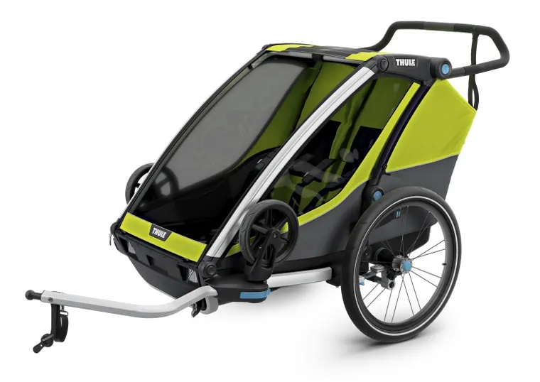Thule, Chariot Cab 2, przyczepka rowerowa dla dzieci, oliwkowy/szary