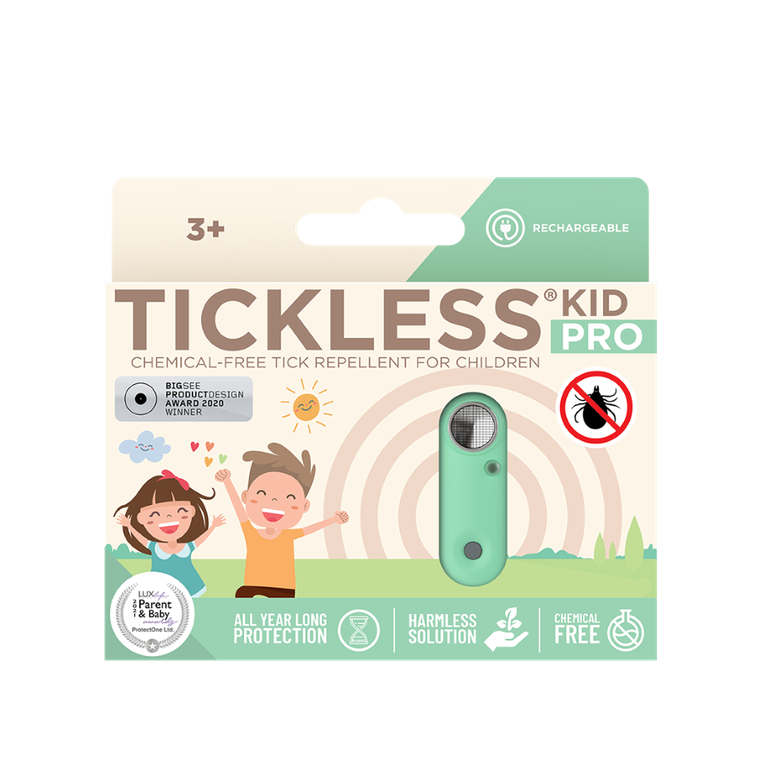 Tickless, Kid PRO, ultradźwiękowa ochrona przed kleszczami, Mentha Green