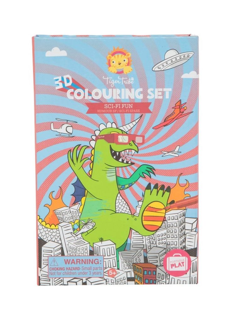 Tiger Tribe. Kolorowanka 3D. Science-Fiction z okularami 3D