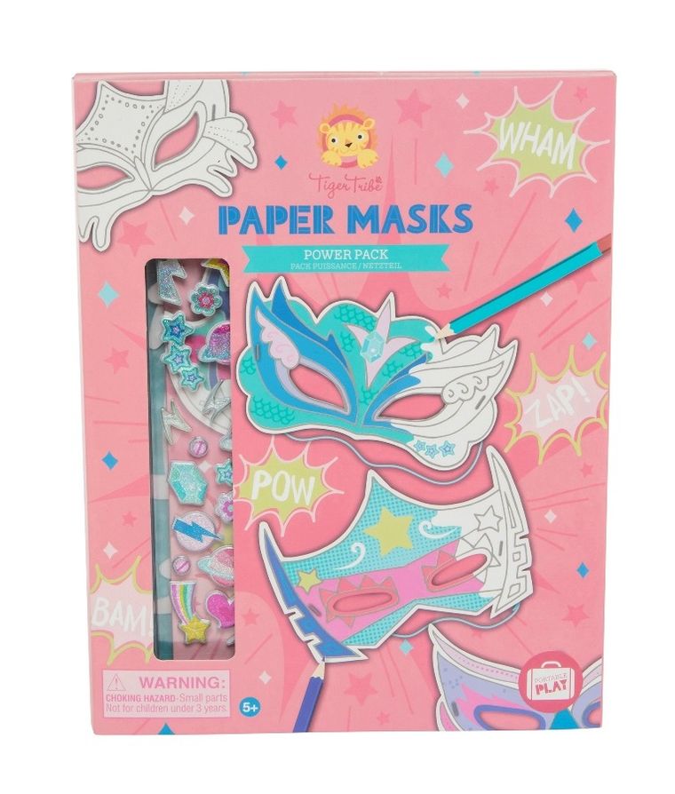 Tiger Tribe, maski do samodzielnego zdobienia, różowy