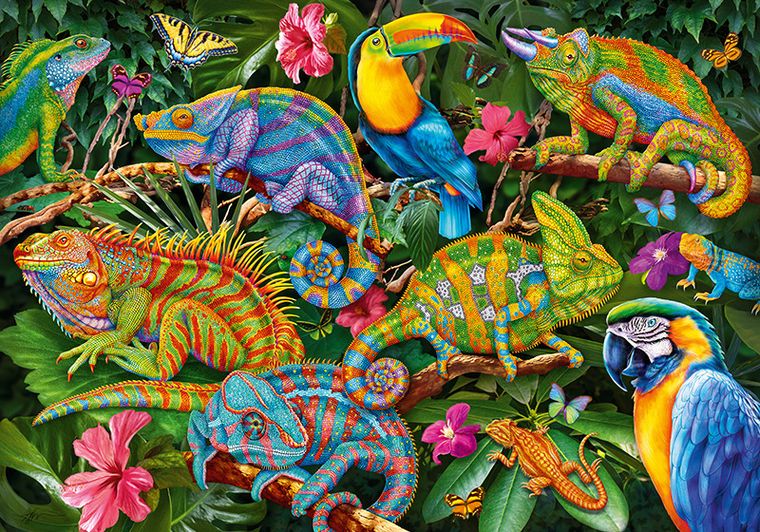 Timaro, Amazing Chameleons, puzzle, 2000 elementów