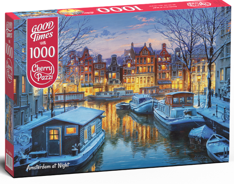 Timaro, Cherry Pazzi Amsterdam at Night, puzzle, 1000 elementów