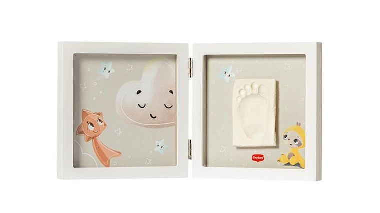 Tiny Love Creations, podwójna ramka na odcisk i zdjęcie, biała