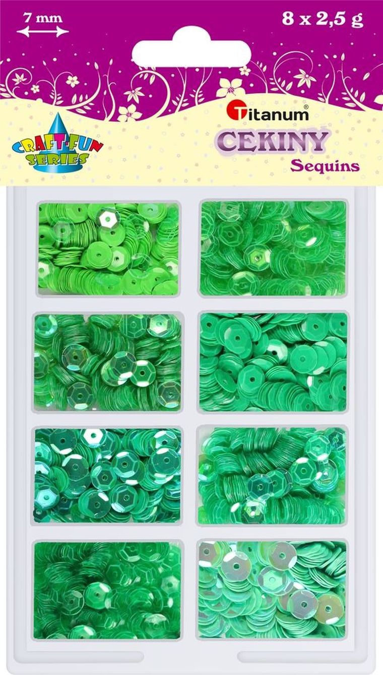 Titanum, Cekiny, zielone, 20 g