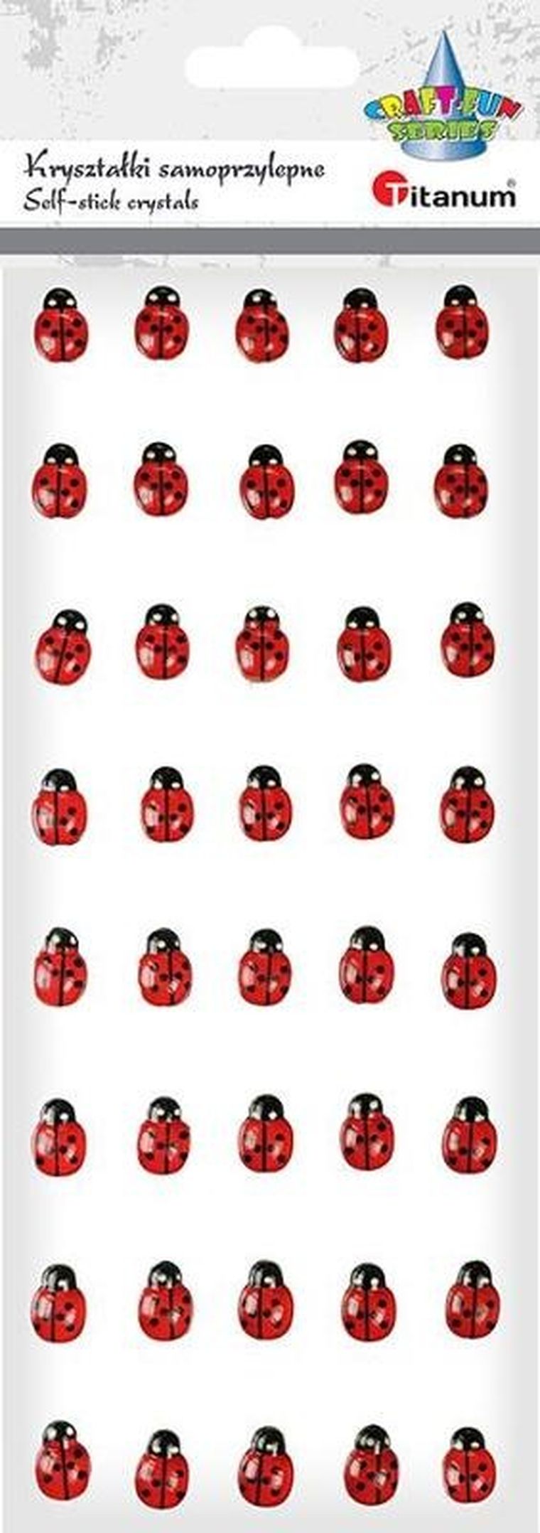 Titanum, Craft-fun Series, biedronki samoprzylepne, plastikowe, 9-14 mm