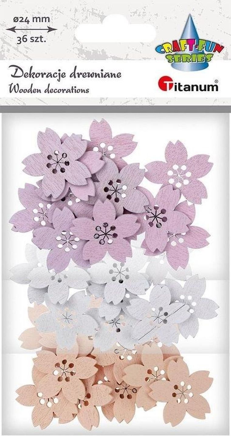 Titanum, Craft-fun Series, dekoracje drewniane, kwiatki
