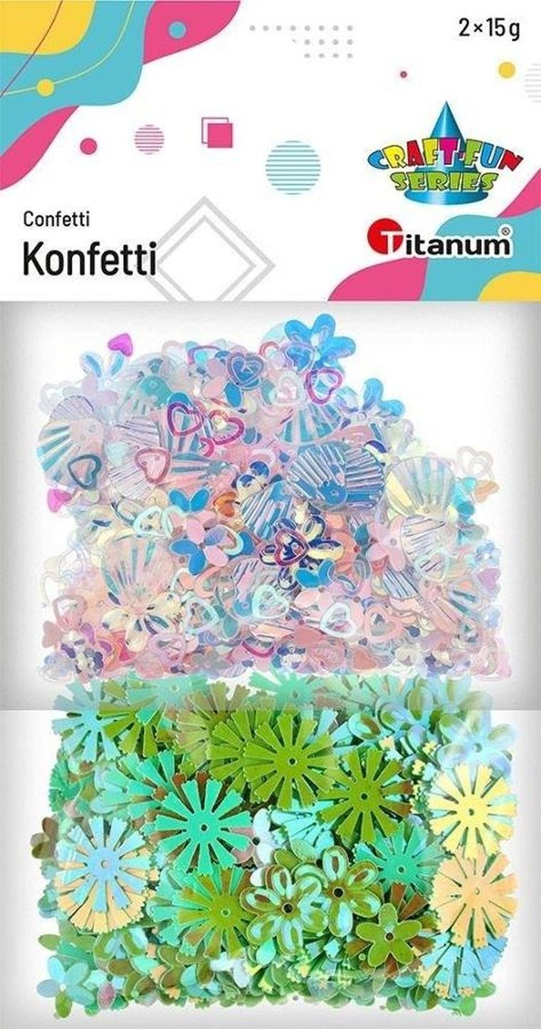 Titanum, Craft-fun Series, konfetti, zestaw, 2-15g