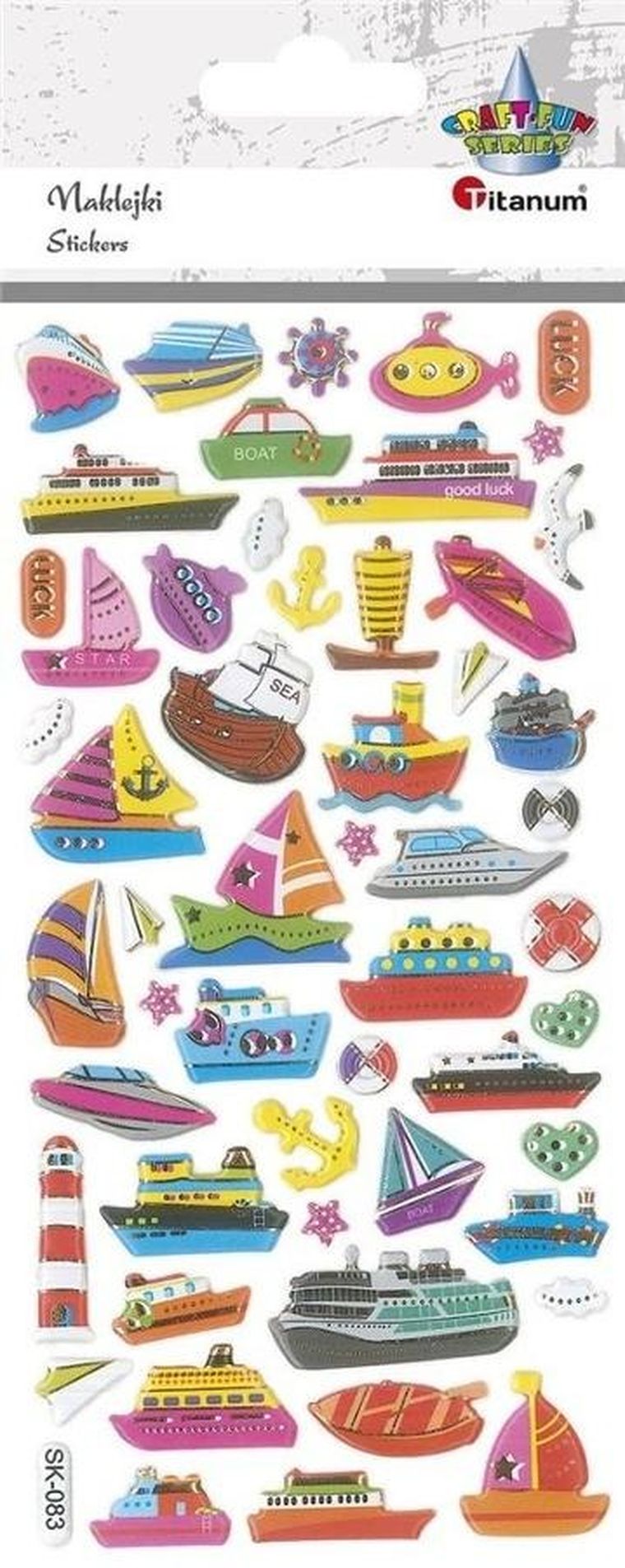 Titanum, Craft-fun Series, naklejki wypukłe, statki