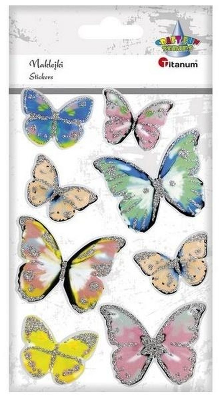 Titanum, dekoracje papierowe, 3D kwiaty, mix, 12 szt.