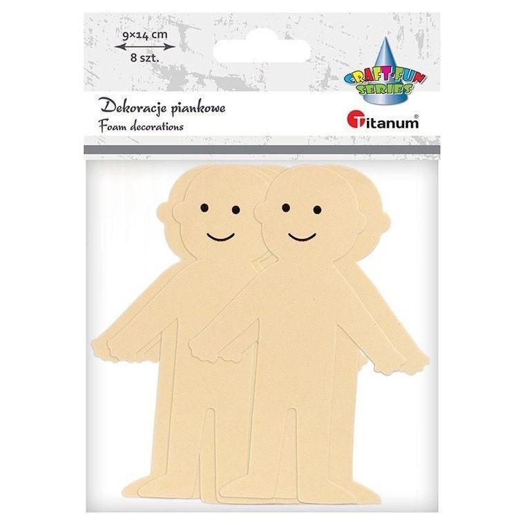 Titanum, dekoracje piankowe, postacie cieliste, 8 szt.