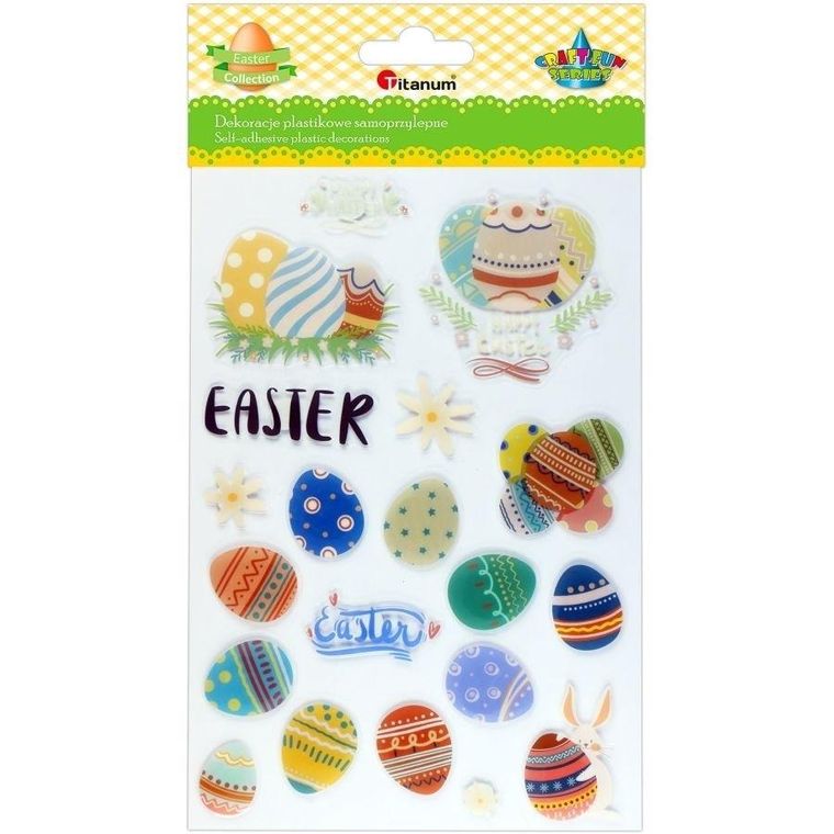 Titanum, dekoracje samoprzylepne 3D, Wielkanoc, 20 szt.