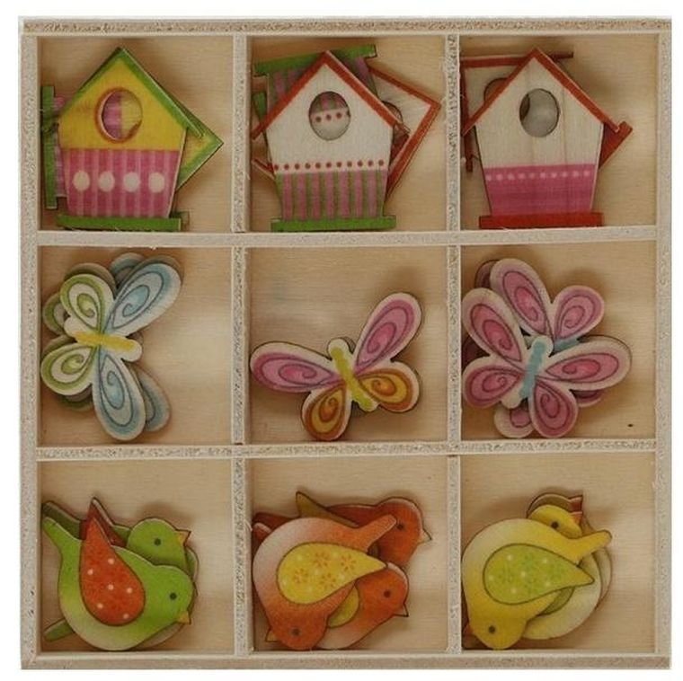 Titanum, drewniane dekoracje, 27 szt.