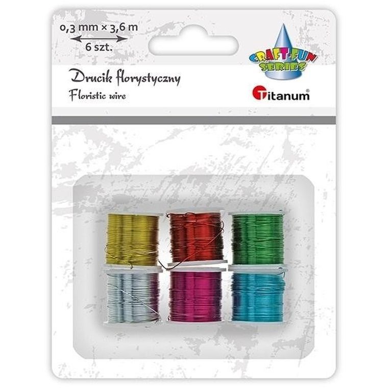 Titanum, drucik florystyczny, 6 kolorów, 0,3 mmx3,6m