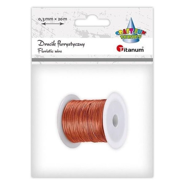 Titanum, drucik florystyczny, miedziany, 0,3 mmx20m