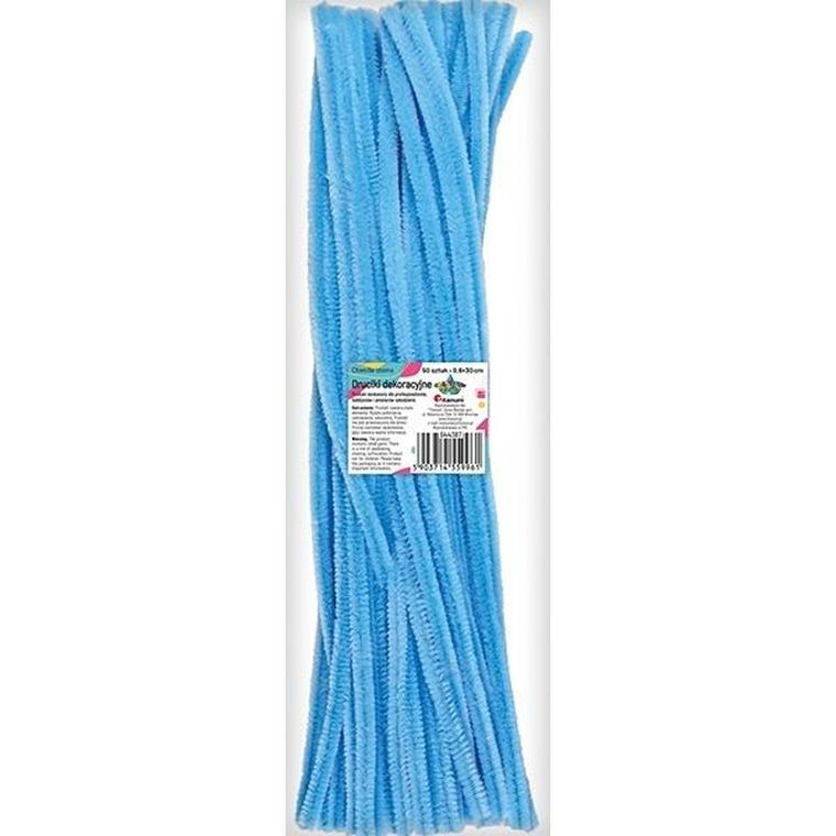 Titanum, druciki dekoracyjne, 0,6-30 cm, błękitne, 50 szt.