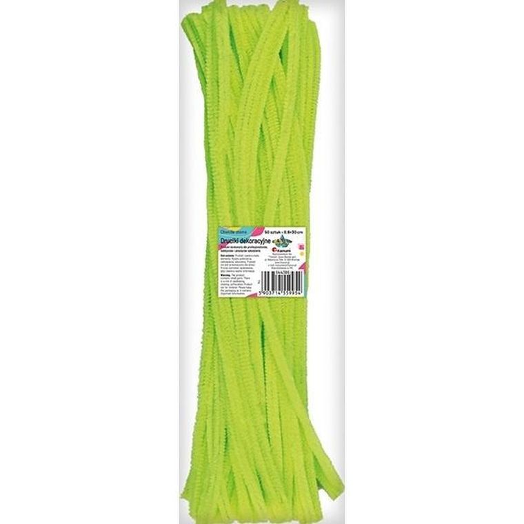 Titanum, druciki dekoracyjne, 0,6-30 cm, fluo kanarkowe, 50 szt.