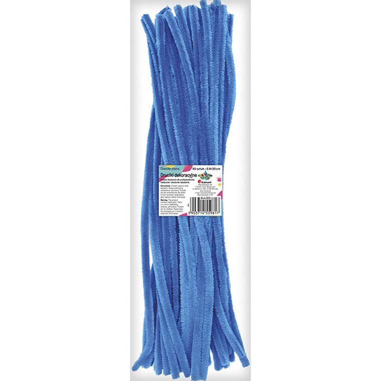 Titanum, druciki dekoracyjne, 0,6-30 cm, niebieskie, 50 szt.