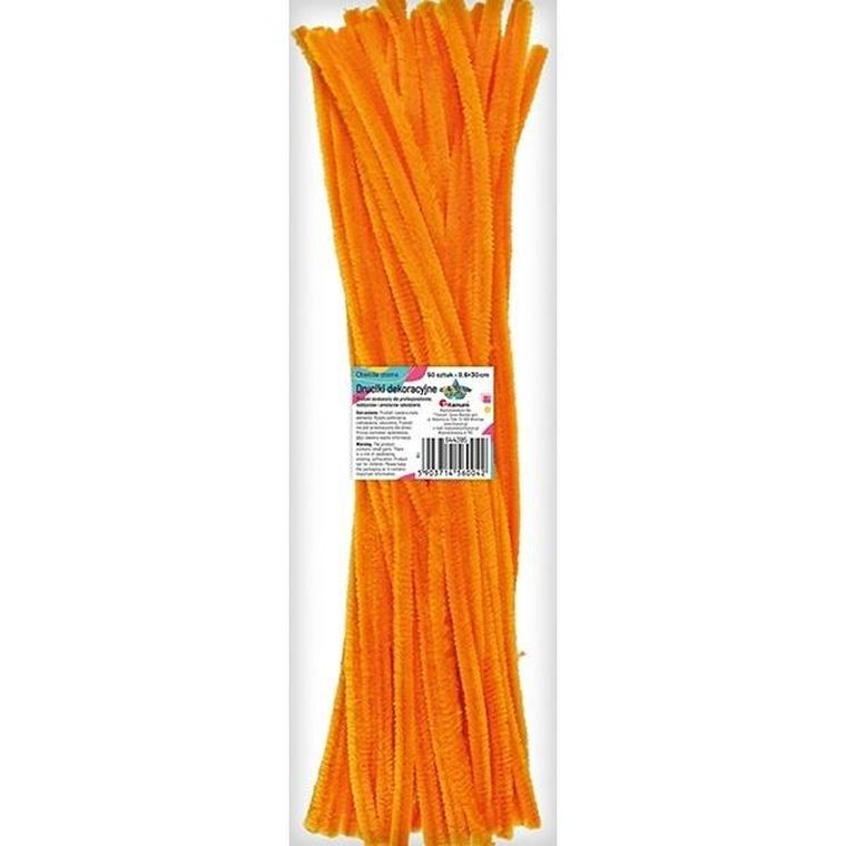 Titanum, druciki dekoracyjne, 0,6-30 cm, pomarańcz jasne, 50 szt.