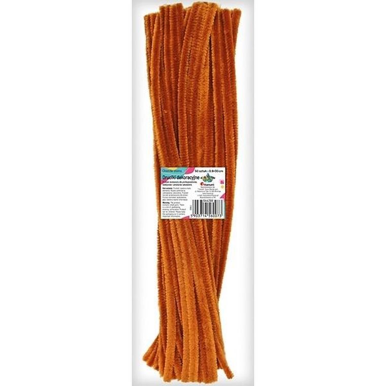 Titanum, druciki dekoracyjne, 0,6-30 cm, średniobrązowe, 50 szt.